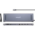 Miniatyrbild 1 av 4: Multiport-adapter - MANHATTAN - 12 i 1 - 4K 60Hz - HDMI, DisplayPort, USB-A