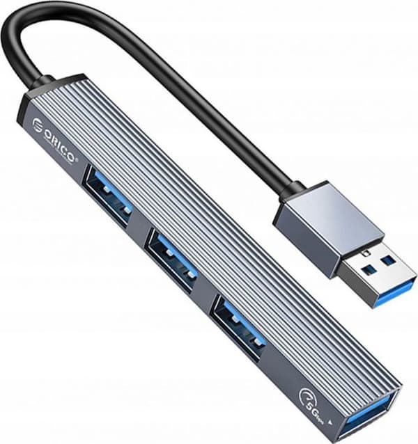 Hub Orico - AH-A13-GY-EP-HW - HUB USB Hub USB 5Gbps 1*USB-A 3.1, 3*USB-A 2.0, aluminium
