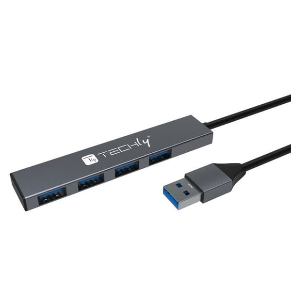 Hub Techly - IUSB32-HUB4A-4U3SL - Hub USB 4p. USB 3.2