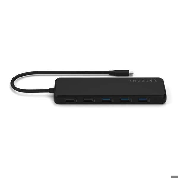 USB-C-hub 13 i 1 - Satechi - Trippelvisning - Överföring 10 Gbit/s - Strömförsörjning 100 W - Svart