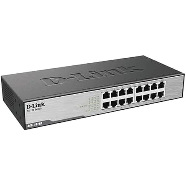 Switch - D-Link - DES-1016D - 16 x 10/100 - Oadministrerad - Energibesparing IEEE802.3az EEE