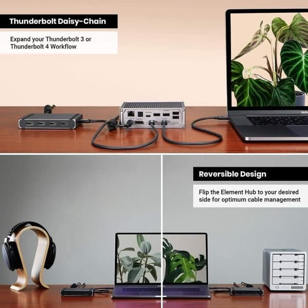 USB-C Hub - CALDIGIT - Thunderbolt 4 Element - 4x Thunderbolt 4 - 4x USB 3.2 Gen2 - 60W