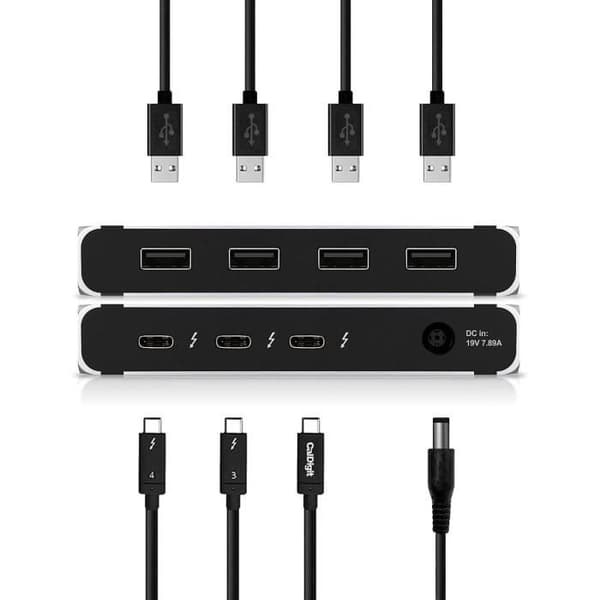 USB-C Hub - CALDIGIT - Thunderbolt 4 Element - 4x Thunderbolt 4 - 4x USB 3.2 Gen2 - 60W