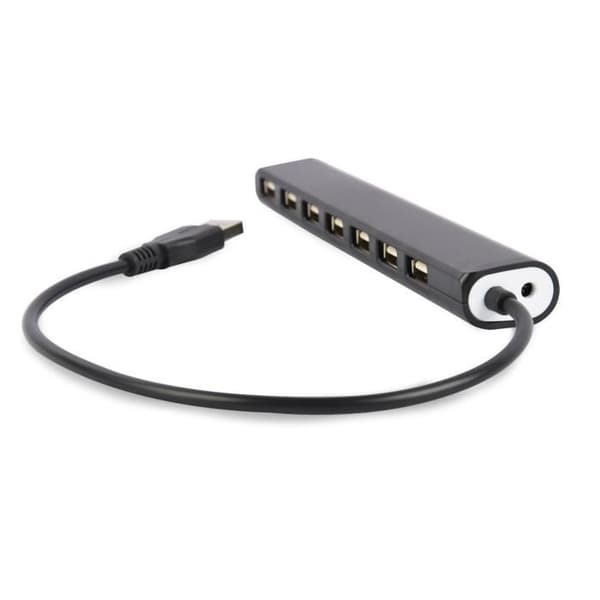 GEMBIRD UHB-U2P7-04 USB 2.0 HUB & KONCENTRATOR SVART