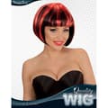 Miniatyrbild 2 av 2: Widmann VD-WDM04952 - KVM SWITCH - Fashion Streaks peruk, svart/röd, en storlek