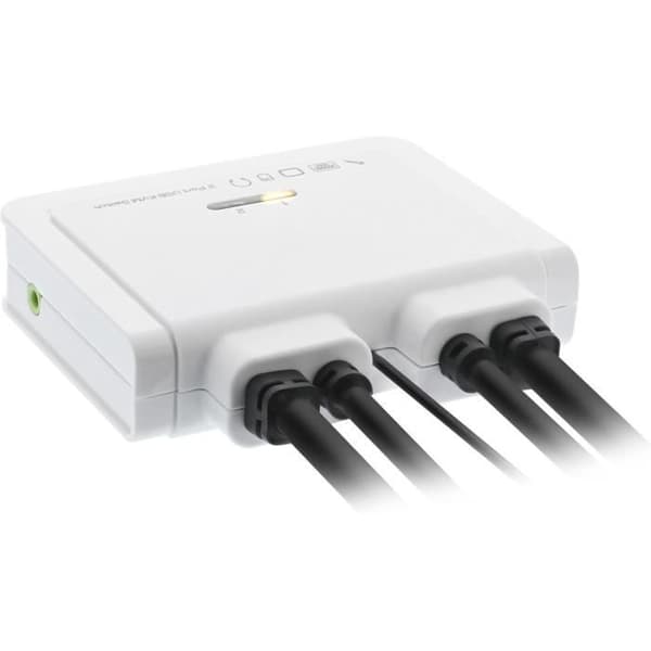 KVM-switch - InLine - 63614I - USB Typ C - 4K 60Hz - Svart