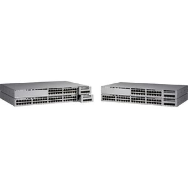 cisco c9200l 48-p 12xmgig 36x1g 4x10g poe+ essentials för nätverk svart svart Svart