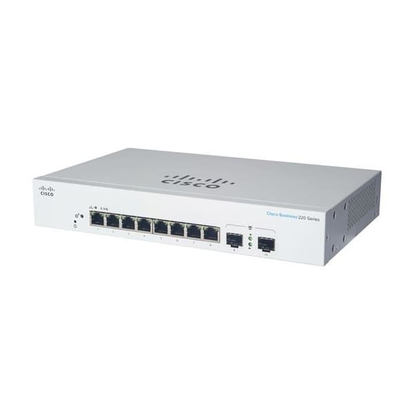 Cisco CBS220-8P-E-2G-EU Smart 8-ports GE, PoE+ 65W, Ext PS, 2x1G SFP