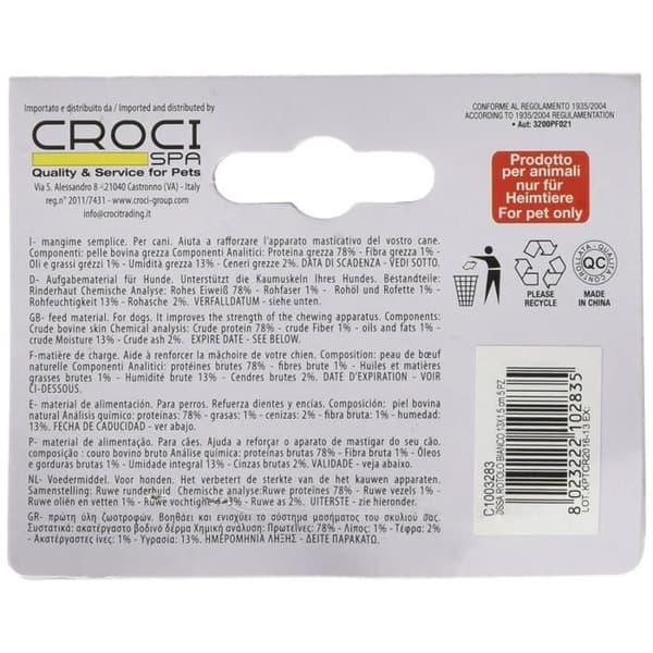 Croci C1003283 - KVM-OMVÄNDARE - Vit Rulle 13 X 1,5 cm 5 Stycken - Paket med 12