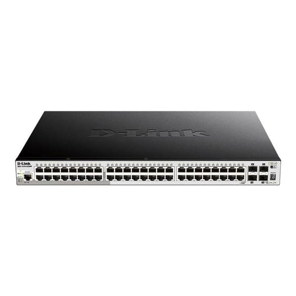 Switch D-Link DGS-1510-52XMP/E - 48 portar 10/100/1000 Mbit/s - 4 portar SFP+ 10G - Kompatibel PoE