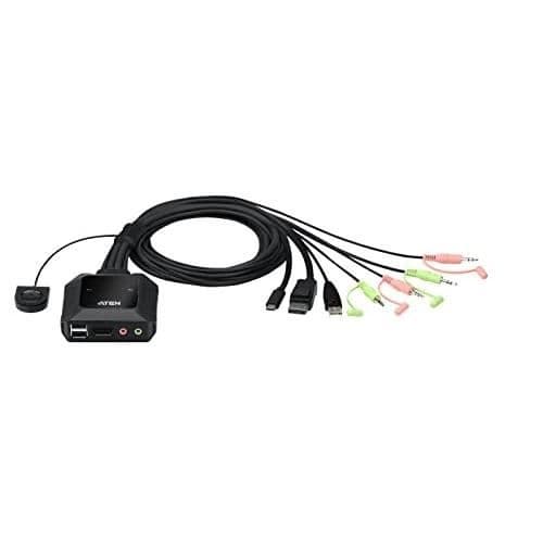 ATEN 2-PORTAR USB-C HYBRID DISPLAYPORT KVM SWITCH (CS52DP-AT)