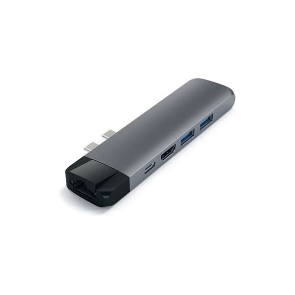 Satechi Aluminium Type-C Pro Hub USB-C dockningsstation med Ethernet – GigE