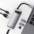 Miniatyrbild 3 av 4: Multifunktionsdockningsstation - BASEUS - 6-i-1 - 100W PD - 4K HD - USB 3.0