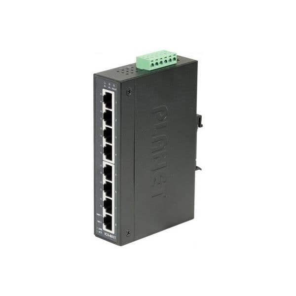PLANET SWITCH INDUSTRIAL -40/75° - 8P 10/100...