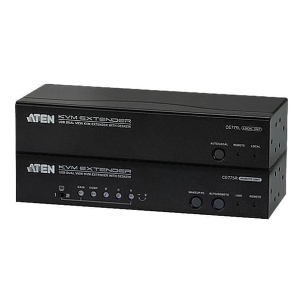 Aten CE775 VGA/AU Dual Monitor KVM Extender...