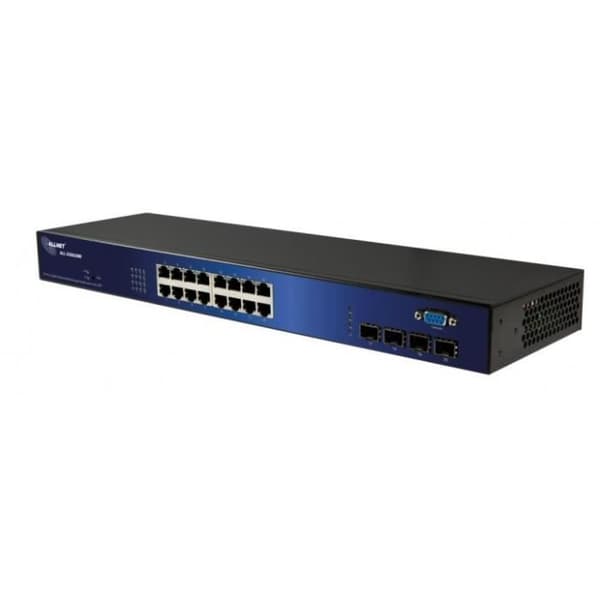 ALLNET ALL-SG8420M, Managed Network Switch, L2, Gigabit Ethernet (10-100-1000), Full Duplex, Rackmount, 19U Svart