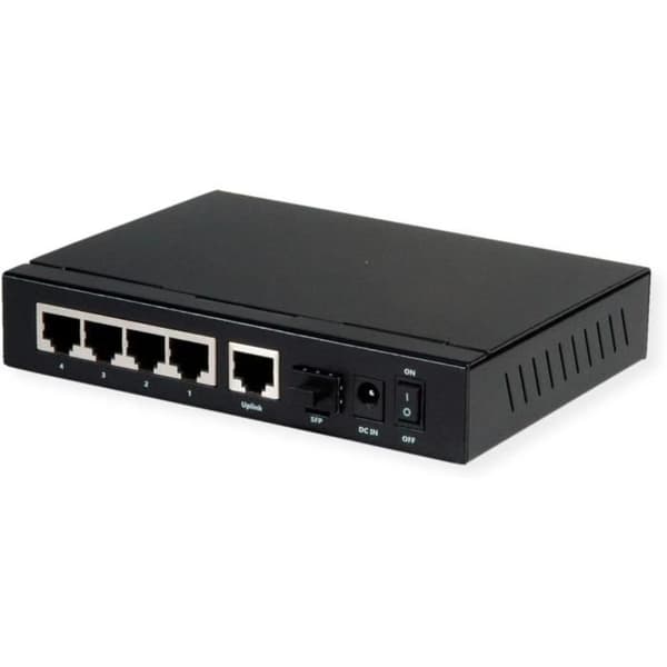 Switch Gigabit Ethernet - ROLINE - 6 portar - 5x 10/100/1000 - 1x SFP - 4x PoE+