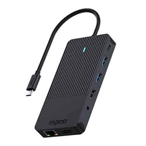 RAPOO 12-I-1 MULTIPORT USB-C-ADAPTER, GRÅ 11414