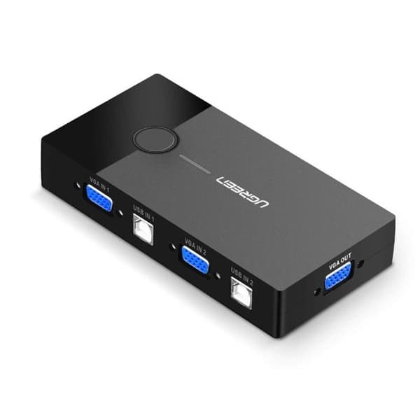 Switch KVM - UGREEN - 2 Portar - USB - VGA - Plug and Play
