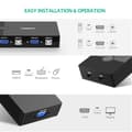 Miniatyrbild 2 av 6: Switch KVM - UGREEN - 2 Portar - USB - VGA - Plug and Play