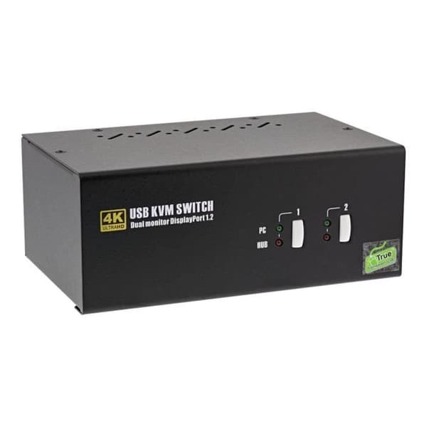 InLine 63642I Monitor-tangentbord-mus-ljud-USB switch 2 x KVM - ljud - USB 1 lokal användare Stationär dator Svart