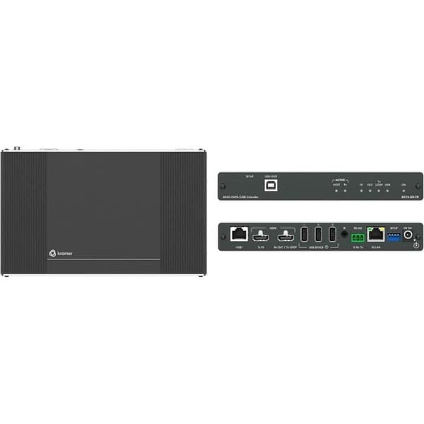 Extensor HDMI 4K60 4:4:4 - KRAMER - EXT3-XR-TR - USB, Ethernet, RS-232 - Svart - HDBaset förlängare