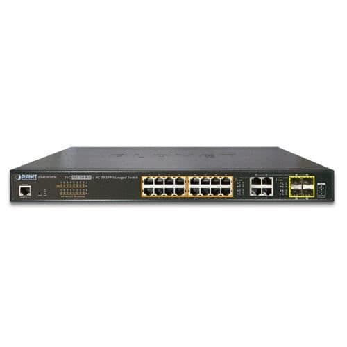 Planet GS-4210-16P4C, Managed, L2+, Gigabit Ethernet (10-100-1000), Ethernet-anslutning, stöder ström över denna port (PoE)