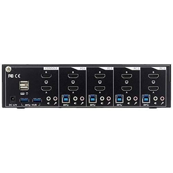 KVM-switch - InLine - 62654I - 4 portar - HDMI 4K - USB 3.0 - Ljud