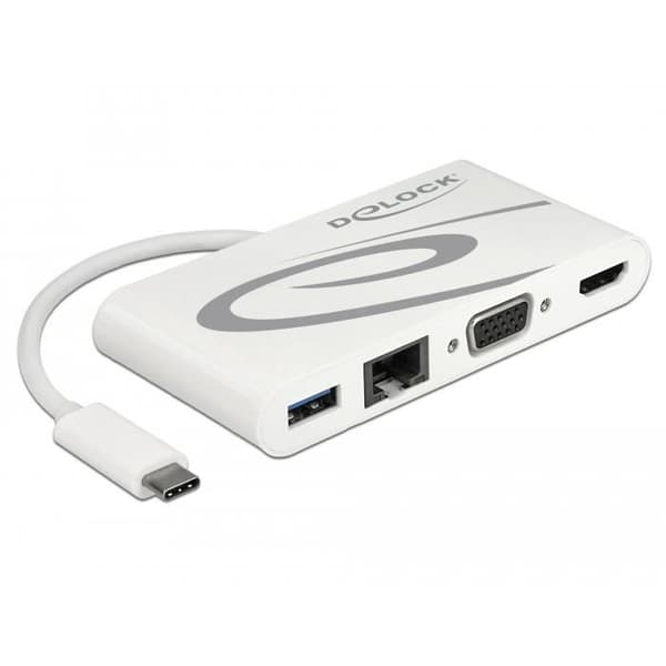 Hub USB - DeLOCK - 87731 - 5 portar - HDMI - RJ-45 - USB 3.0 Type-C