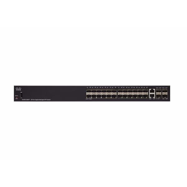 Switch - Cisco - SG350-28SFP - Hanterad - 24 x SFP + 2 x Gigabit Ethernet - Rackmonterbar