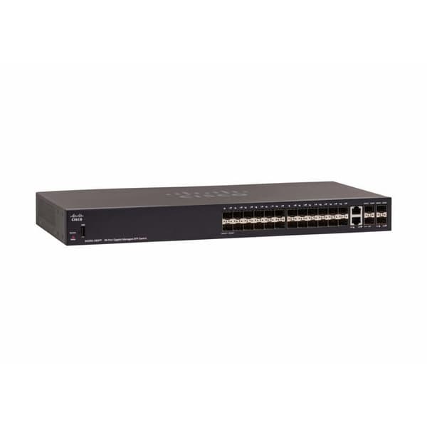 Switch - Cisco - SG350-28SFP - Hanterad - 24 x SFP + 2 x Gigabit Ethernet - Rackmonterbar