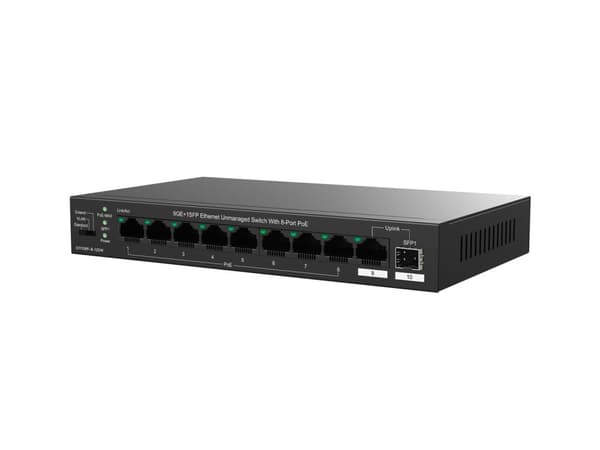 Tenda TEG1110PF-8-120W nätverksswitch Obemannad Gigabit Ethernet (10/100/1000) Power over Ethernet (PoE) Svart