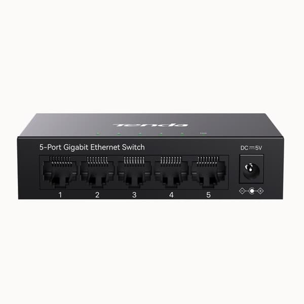 Tenda TEG1005M nätverksswitch Ohanterad L2 Gigabit Ethernet (10/100/1000) Svart