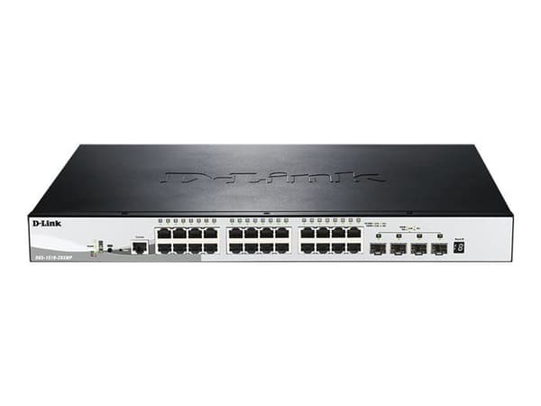 Nätverksswitch - D-Link - DGS-1510-28XMP/E - 24 portar 10/100/1000 Mbps - 4 portar SFP+ 10G - PoE+ 370W