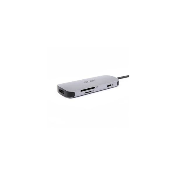 USB-hub - Acer - 7-i-1 Type-C-adapter - USB 3.2 Gen 2 - Silver - Dockningsstation