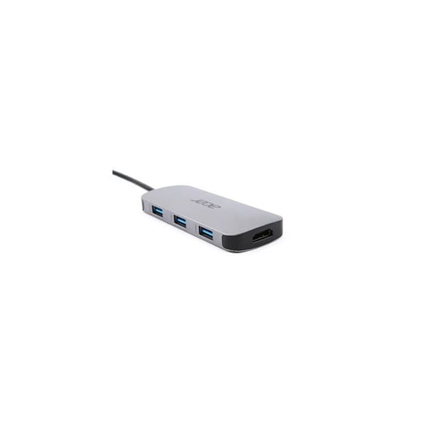 USB-hub - Acer - 7-i-1 Type-C-adapter - USB 3.2 Gen 2 - Silver - Dockningsstation