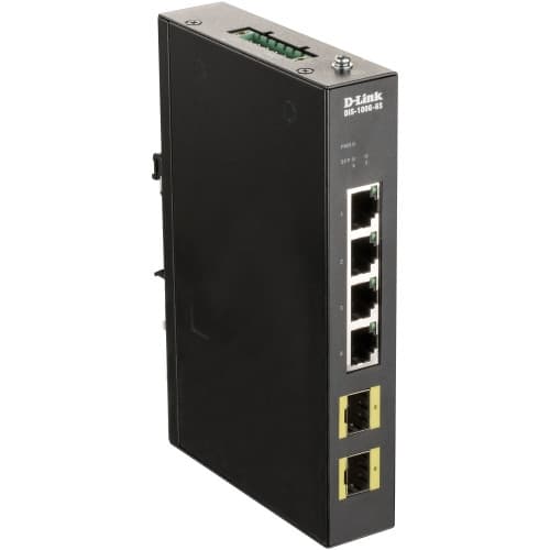 DIS-100G-6S 4-port Gigabit Industriell Switch med 2 x 100/1000M SFP