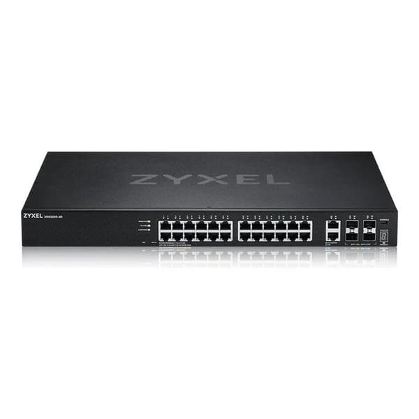 Switch - ZYXEL - XGS2220-30 - 24 portar - 6 10G uplink - L3 Access och stapling Svart