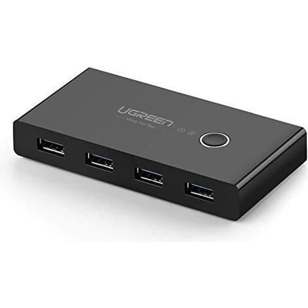 UGREEN USB 3.0 Switch 4 Portar för 2 PC 2 Input 4 Output USB Switch för skrivare Tangentbord Mus USB Flash Drive Extern hårddisk