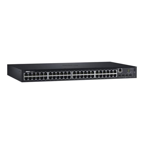 DELL N1548 Ethernet-switch - 48 hanterbara portar - 3 lager stöds - tvinnat par, fiberoptisk - 1U hög