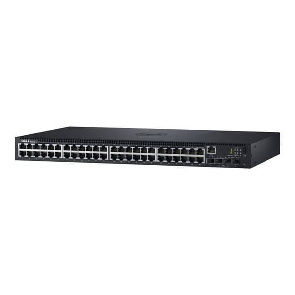 DELL N1548 Ethernet-switch - 48 hanterbara portar - 3 lager stöds - tvinnat par, fiberoptisk - 1U hög
