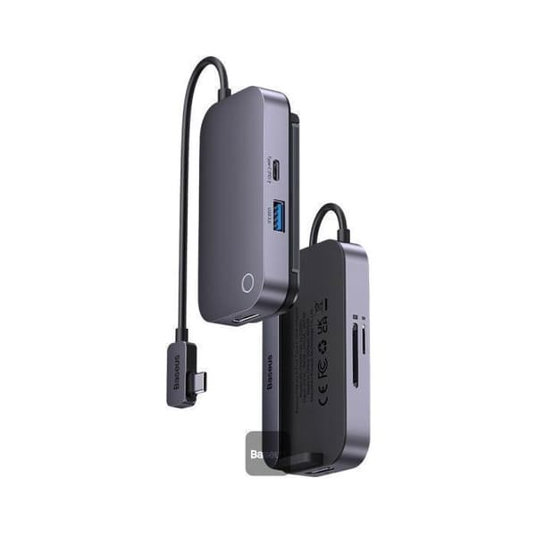 USB-C 6-i-1 Hub Adapter - BASEUS - PadJoy - HDMI 4K - USB 3.0 - 100W Laddning