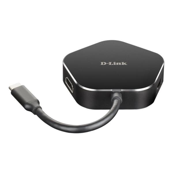 USB-C-hubb - D-Link - DUB-M420 - 4-i-1 - HDMI 4K - Laddning 60W - 4 portar