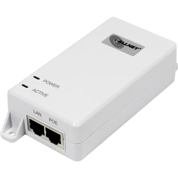 Allnet ALL0488v6 PoE-injektor - Intelligent strömförsörjning över nätverket - 10 / 100 / 1000 MBit/s