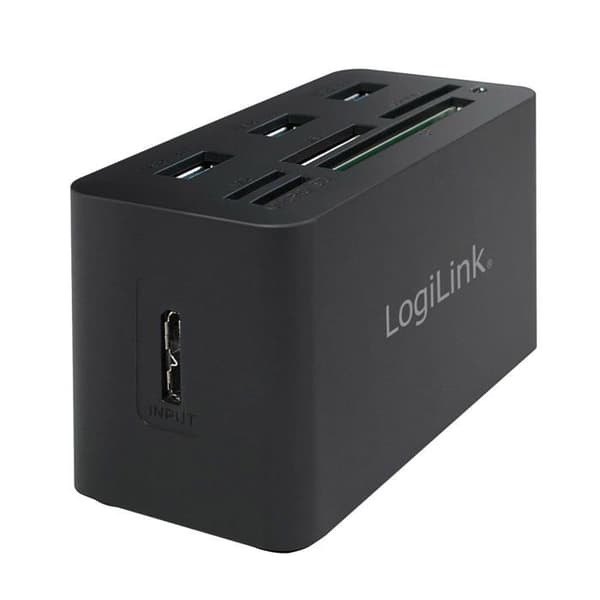Koncentrator (hubb) - LogiLink - USB 3.0 - 3 portar - Drivs av USB