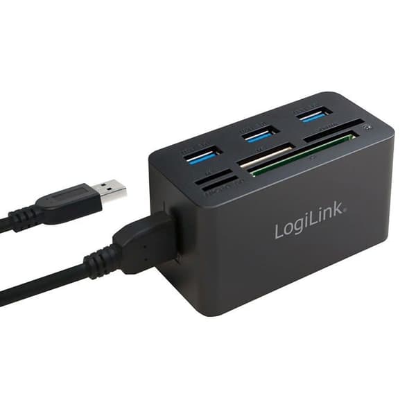 Koncentrator (hubb) - LogiLink - USB 3.0 - 3 portar - Drivs av USB
