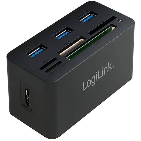 Koncentrator (hubb) - LogiLink - USB 3.0 - 3 portar - Drivs av USB