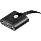 Aten US424 4 Device to 4 PC/MAC USB 2.0 Sharer - USB Device Sharing Switch - Svart