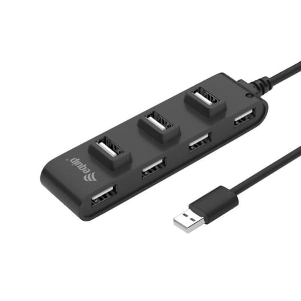 UTRUSTNING 128957 USB 2.0 HUB & KONCENTRATOR 480 MBIT-S SVART