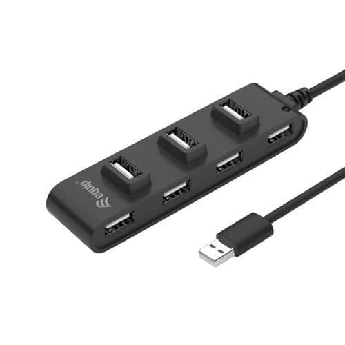 UTRUSTNING 128957 USB 2.0 HUB & KONCENTRATOR 480 MBIT-S SVART